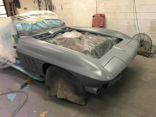 The Sting Ray in primer, body work done
