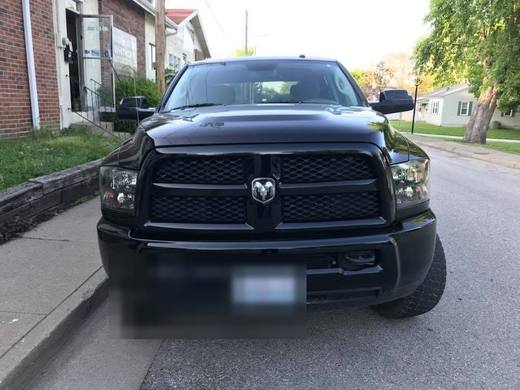 A black Ram 2500, front end finished